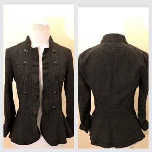 MAURICES Charcoal Ruffle Blazer
